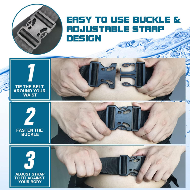 Swim Belt, Flotation Belt, Water Aerobics Belt, Swimming Belts for Adults, Pool Exercise Equipment for Adults and Children, Water Aerobic Equipment, Aqua Jogging Black Large - BeesActive Australia