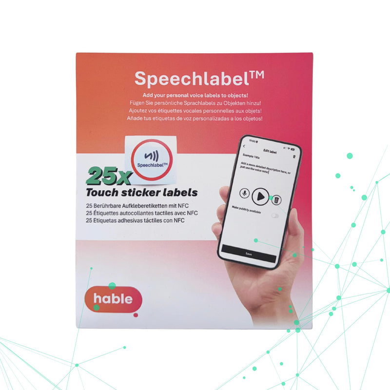 NFC Touch Stickers 25pcs - Accessible Voice Labels for Visually Impaired, Tap to Record and Hear Audio Notes - Low Vision Aids Braille Stickers, for Elderly and Blind