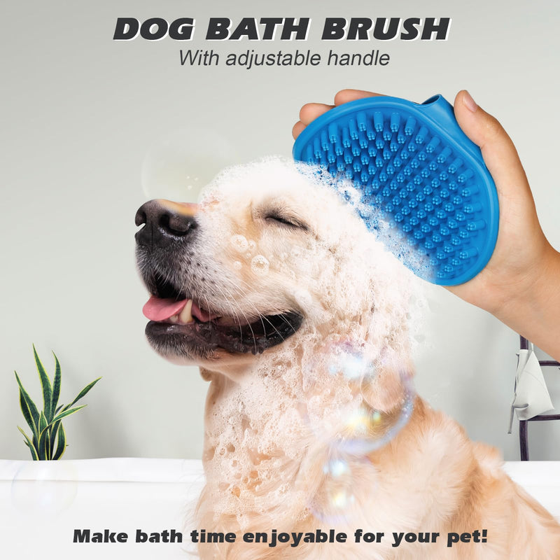 2PCS Dog Brush I Dog Brush for Shedding I Dog Bath Brush I Dog Brushes for Grooming I Double Sided Dog Hair Brush I Dog Brush For Short/Long Haired Dogs I Premium Pet Supplies (Black Blue) - BeesActive Australia