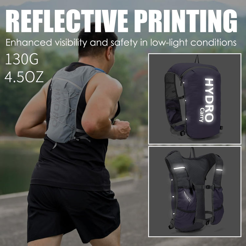 Lightweight Running Vest for Women and Men Hydration Backpack Pack with 1.5L Water Bladder Bag for Hiking Trail Running Gear Cycling Marathon Lavender