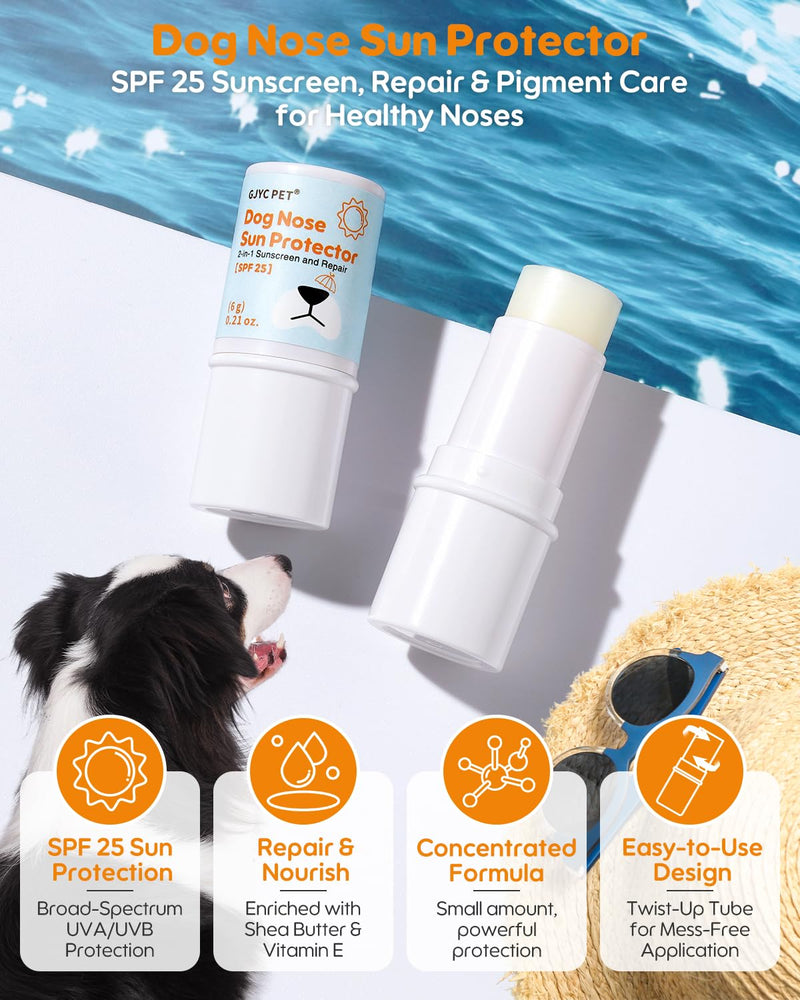 Dog Nose Protector Balm – Moisturizing Sun Protection with Shea Butter & Vitamin E, UV Test Patch Included – Natural & Safe for Sensitive Skin