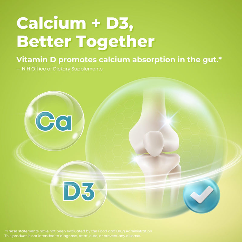 LOVITA Calcium + Vitamin D3 Effervescent Tablets, 20 Count, Pack of 6 | Six-Tube Value Pack, 600 mg Calcium & 400 IU Vitamin D3 for Bone & Muscle Support, Lemon Flavor, Vegan, Sugar-Free 20 Count (Pack of 6)