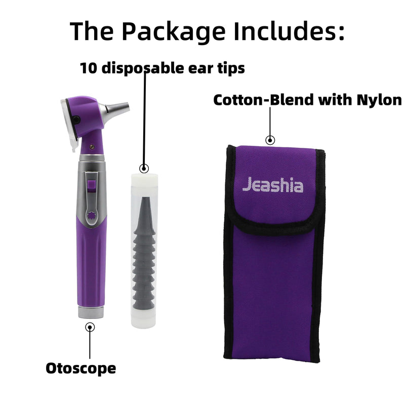 Professional Otoscope with 2-in-1 White & Yellow Light Perfect Ear Inspection Tool for Doctors, Nursing & Medical Students (Purple) Purple - BeesActive Australia