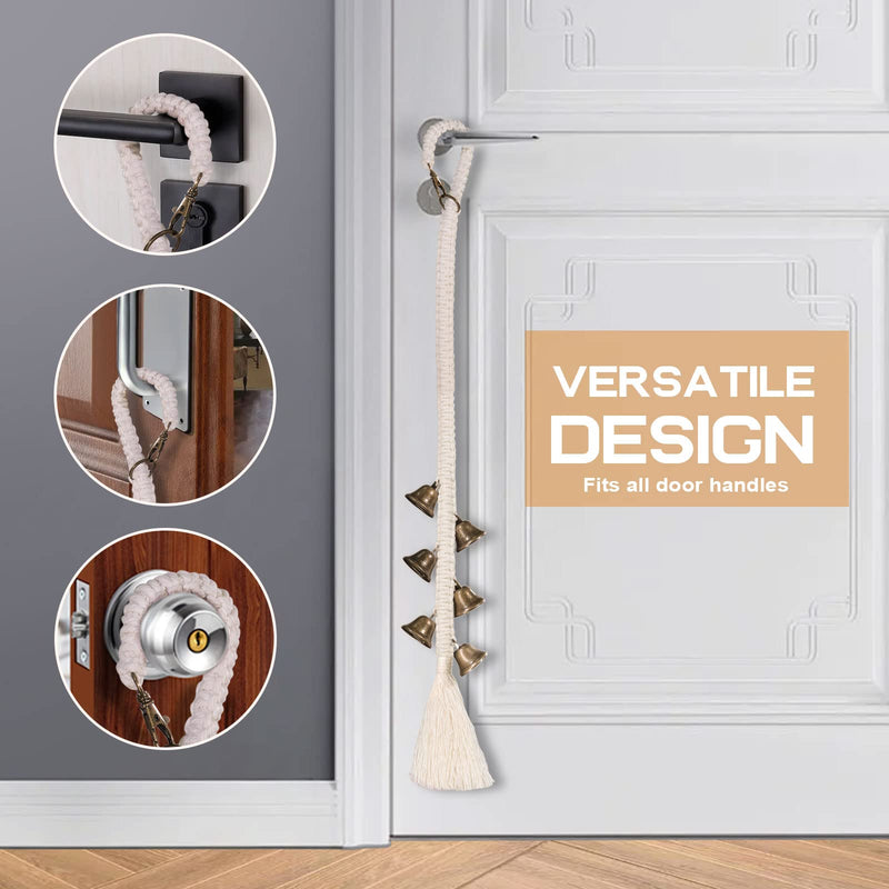 Dog Bell 2 Pack for Dogs to Ring to Go Outside Premium Quality Dog Bells for Door Potty Training Loud Dog DoorBell Length for Small, Medium and Large Dogs Pet Supplies (White&Black) White&Black - BeesActive Australia