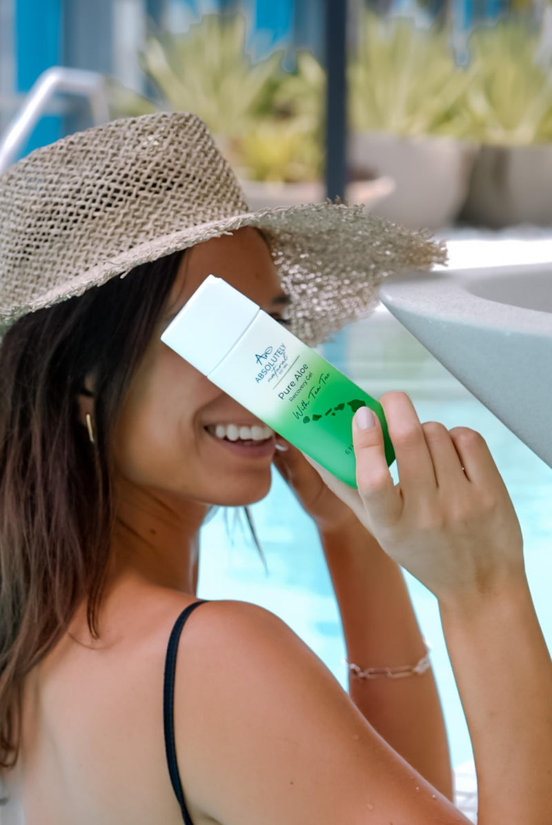 Absolutely Natural - 100% Pure Aloe Vera Cooling Gel - Lotion for Sunburn Relief & Rashes - Premium Sun Care with Vitamin E, Eucalyptus - 6 oz - BeesActive Australia
