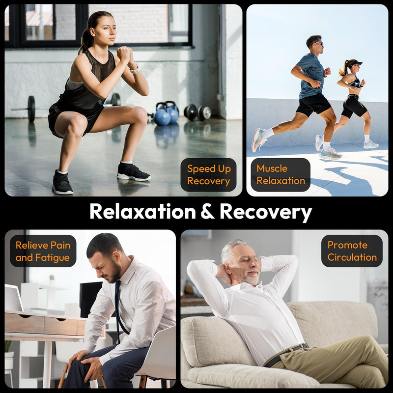 QUINEAR Air Compression Knee Massager with Heat, Knee Brace Wrap for Arthritis Pain Relief, Heating Pad for Knee for Circulation and Pain Relief,3 Modes & 3 Intensities Single - BeesActive Australia