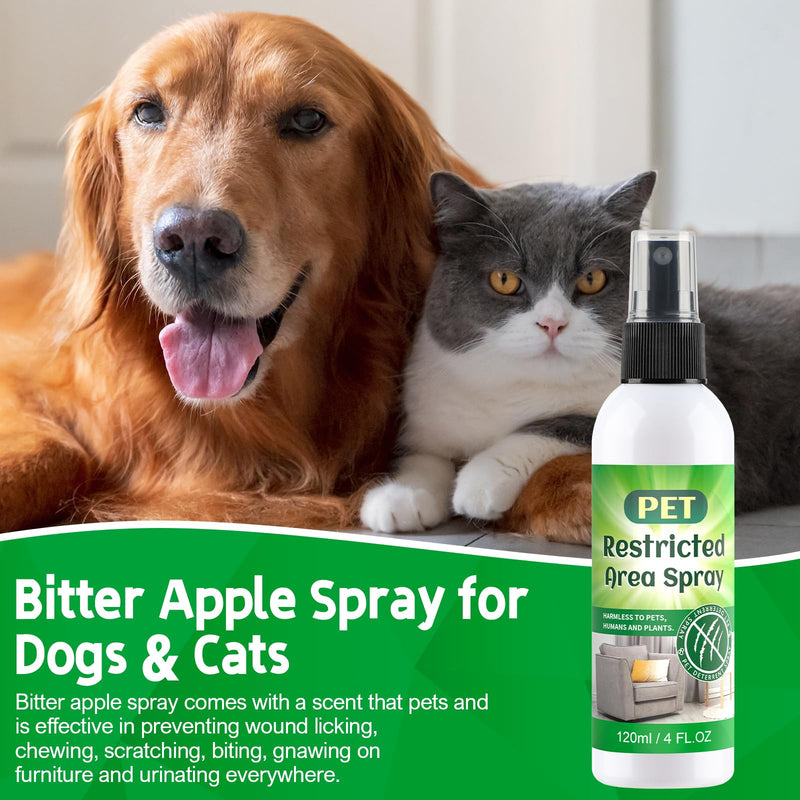 No Chew Spray for Dogs. Bitter Apple Spray for Dogs to Stop Chewing. Effective Anti Scratch Furniture Protector. Anti Chew Spray for Dogs Indoor & Outdoor Safe. Alcohol-Free & Non-Toxic, 120ML green - BeesActive Australia