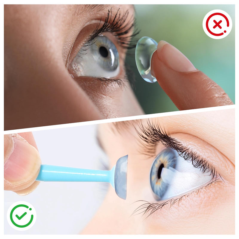 15pcs Contact Lens Remover Tool with Storage Box, Soft Rubber Eye Contact Lens Plunger Suction Cup Lenses Inserter Tools Ideal for Travel and Daily Use - BeesActive Australia