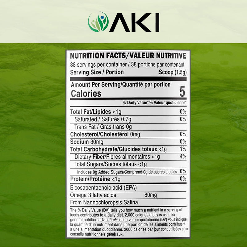 Marine Phytoplankton Powder - Omega-3 & Complete Protein & Potent - 2oz/57g