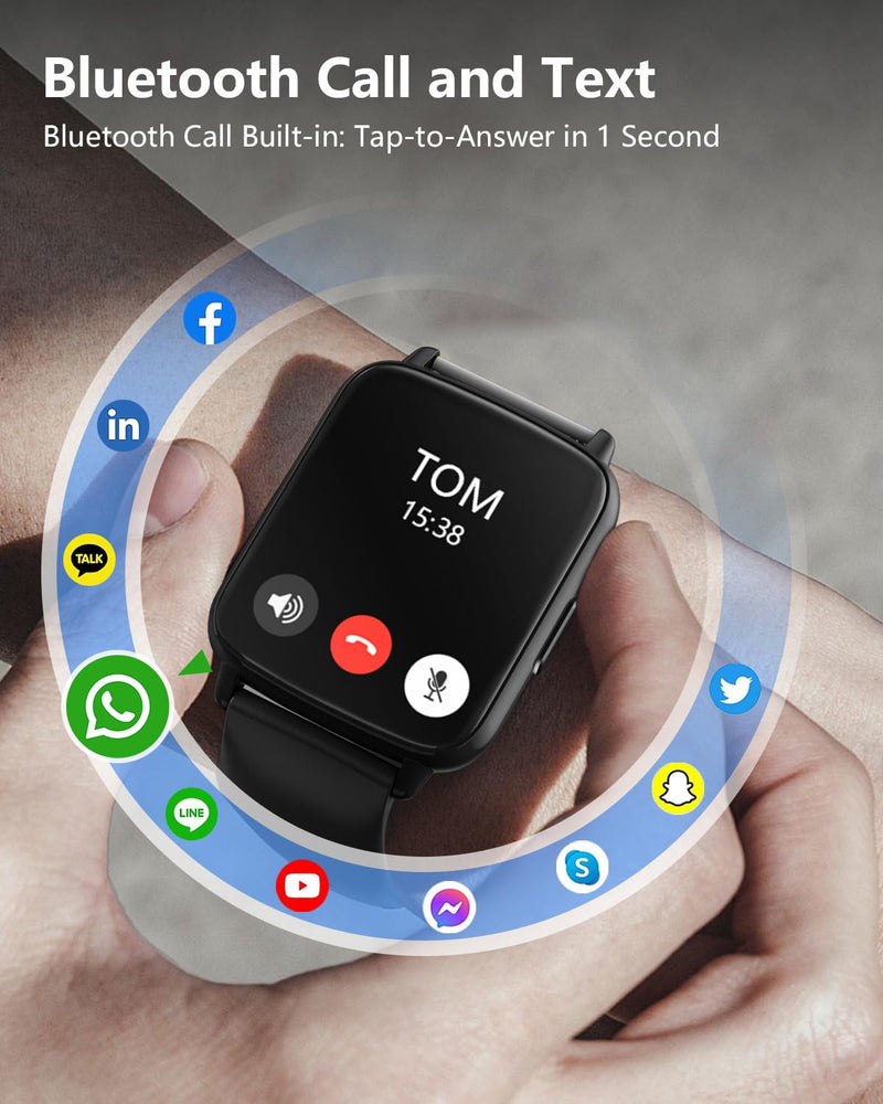 DIVElink Smart Watches for Men Women Fitness - Fitness Tracker with Monitor iP68 Waterproof 100+ Sport Mode Activity Trackers Compatible iPhone Android Phones - BeesActive Australia