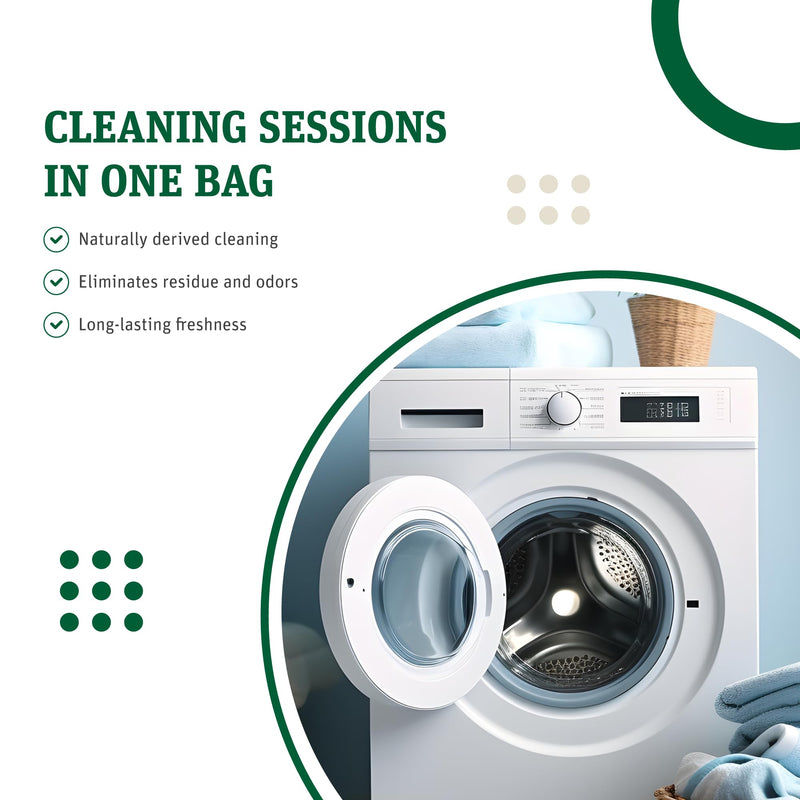 Grab Green Washing Machine and Dishwasher Cleaner Pods - Fragrance Free, 5 Cleaning Pods 5 Count (Pack of 1) - BeesActive Australia