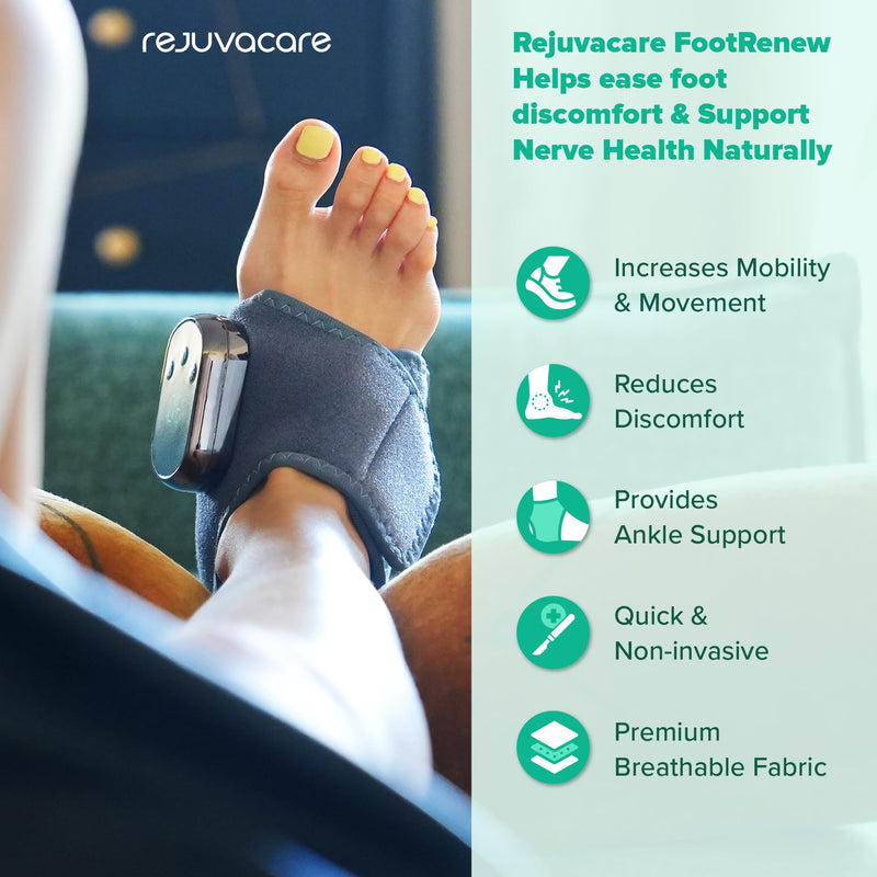 Rejuvacare Foot Renew Triple Method Massager for Home Use - The Official 2026 - Relaxation Support for Foot and Ankles - 1 Piece