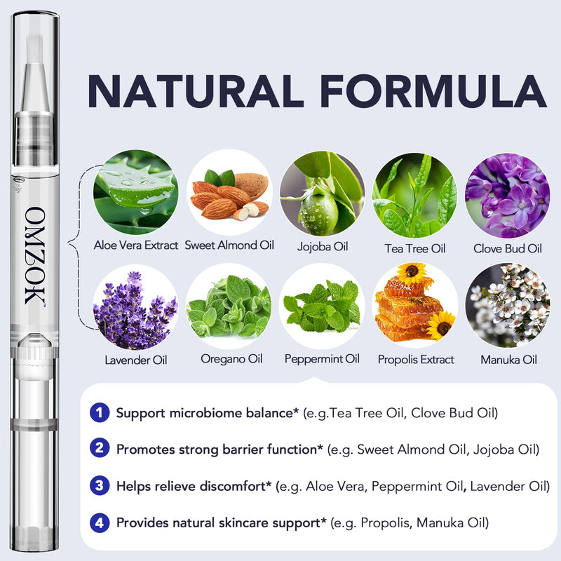 Toenail Fungus Pen - Toenail Fungus Treatment Extra Strength for Damaged, Discolored Nail - 25% Undecylenic Acid with Tea Tree, Jojoba (0.1 Fl Oz (Pack of 5)) - BeesActive Australia