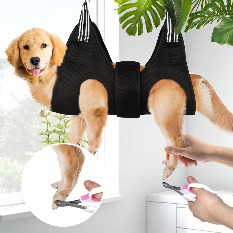 Dog Grooming Hammock Set for Dogs and Cats, Newly Upgraded Hammock Harness for Nail Trimming, Pet Grooming Hammock Nail Trimming Helper Ears/Eyes Care Helper for Small Large Pets S - Upgraded - BeesActive Australia