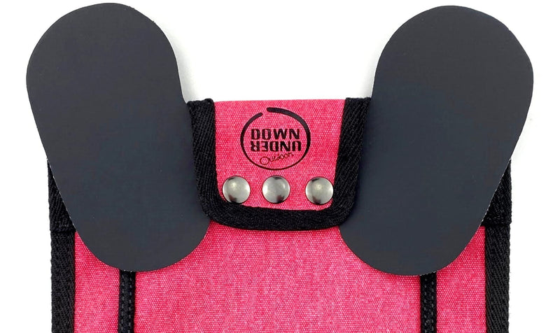 DOWN UNDER OUTDOORS 4 Pack Medium-Large Saddles with Adjustable Straps, Poultry Saver, Protector, Apron, Supplies, Care Products (Pink) pink
