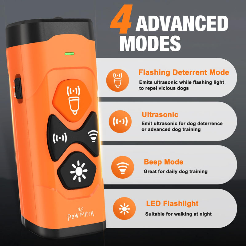 2025 Ultrasonic Dog Bark Control Device | Rechargeable Anti Barking Device with 35FT Long Range, No Shock Humane Dog Trainer, One Button Bark Deterrent for Indoor & Outdoor Training