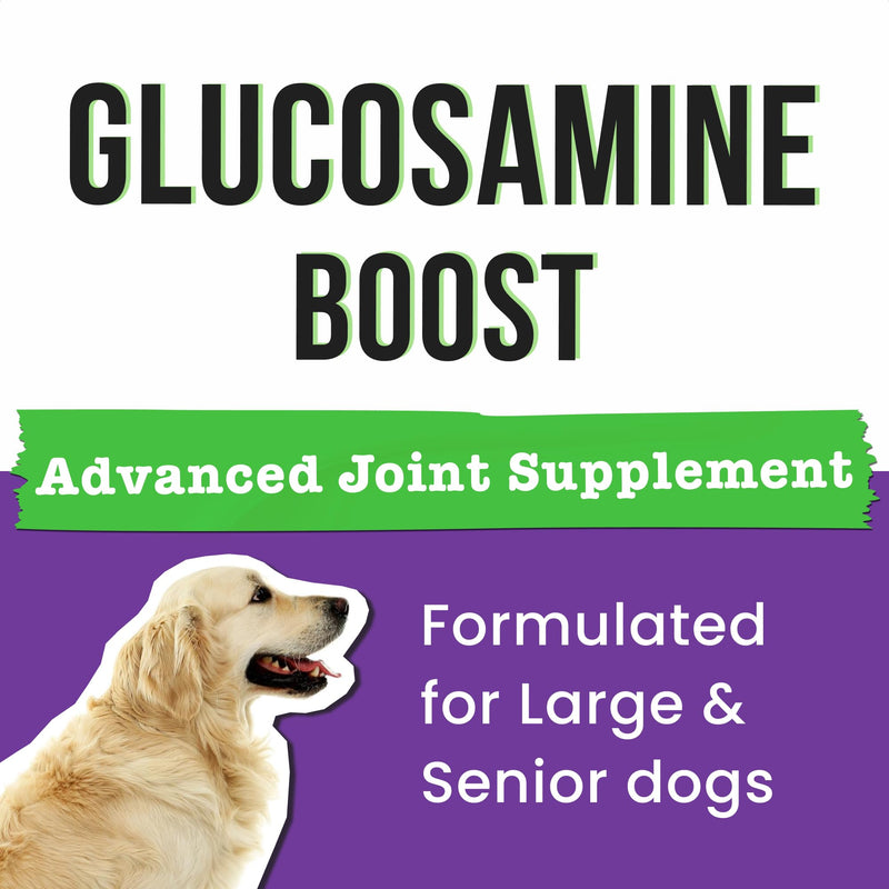 Glucosamine Chondroitin for Dogs - Joint Supplement w/Omega-3 Fish Oil - MSM - Advanced Mobility Chews - Joint Pain Relief - Hip & Joint Care - 120Ct - Made in USA 120 Treats