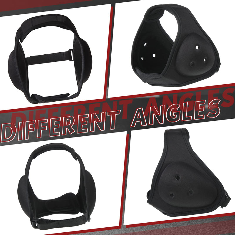 Jerify 2 Pcs Wrestling Headgear for Kids Youth Soft Grappling Headgear Wrestling Adjustable Ear Guard Protective(Black) Black