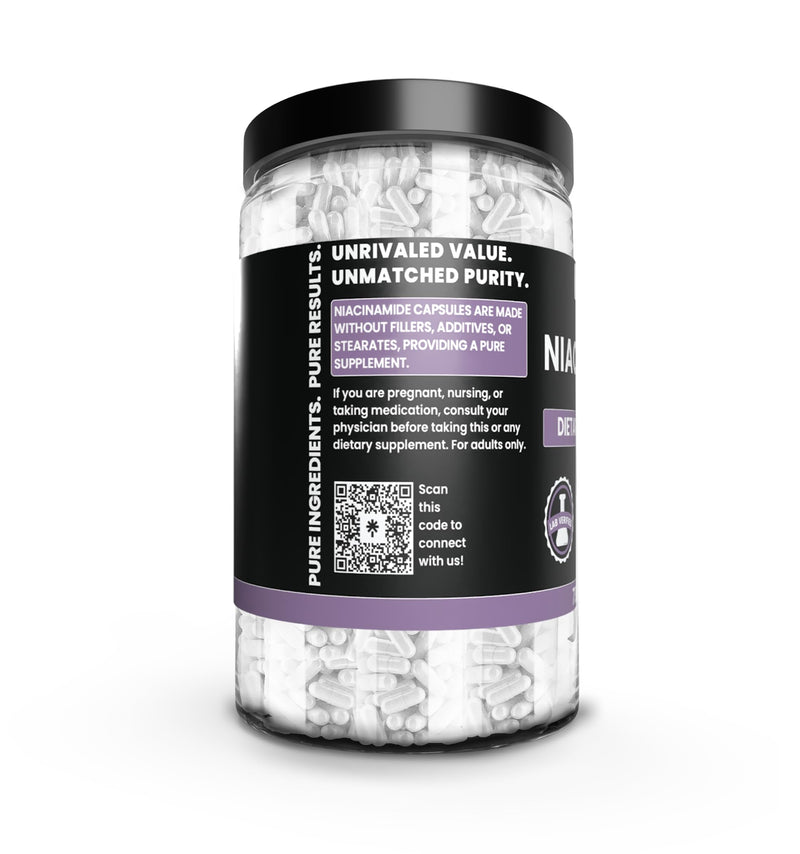 PURE ORIGINAL INGREDIENTS Niacinamide (730 Capsules) No Magnesium Or Rice Fillers, Always Pure, Lab Verified 730 Count (Pack of 1)