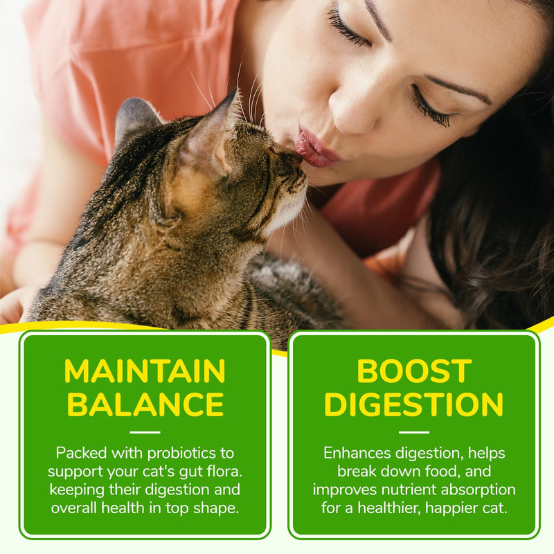 Constipation Relief For Cats，Cat Constipation Treatment With 6 Probiotics,Cat Supplements, Help Digestive & Support Gut Health & Improve Immunity,Suitable For All Breeds & Size 60ml