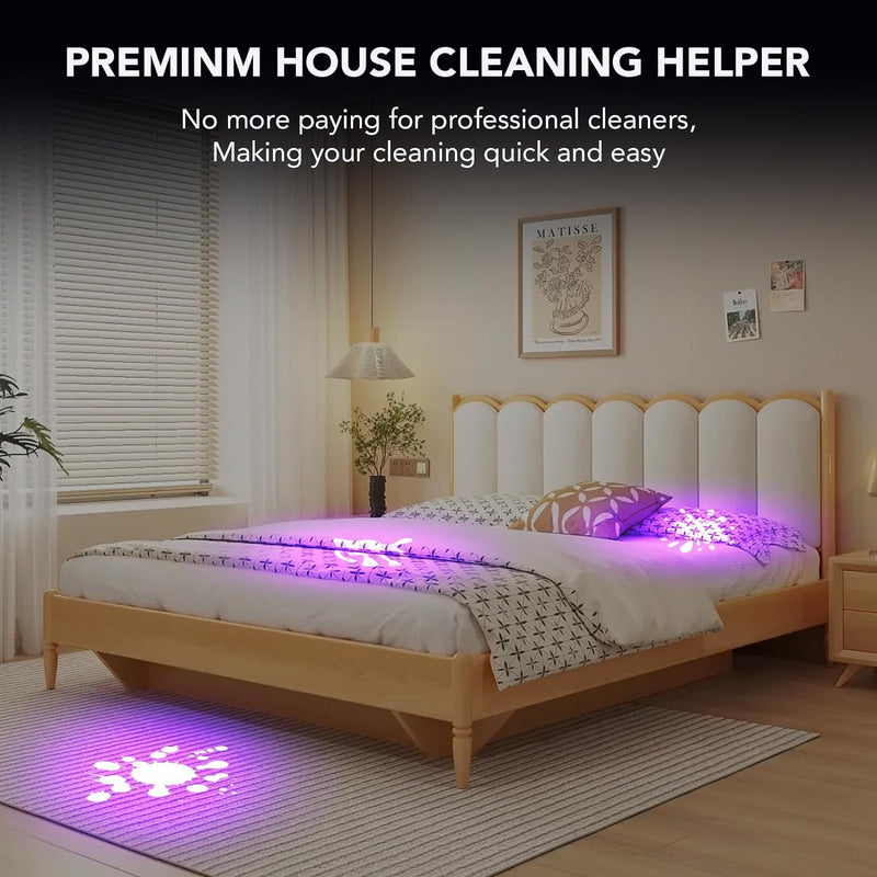 UV Flashlight Black Light 2400 mAh Rechargeable Battery,100 LED 395 nM Ultraviolet Blacklight Pet Urine Detector for Dry Dog/Cat Urine Stains Detection, Bed Bug, Scorpions Finder UV Black Light - BeesActive Australia