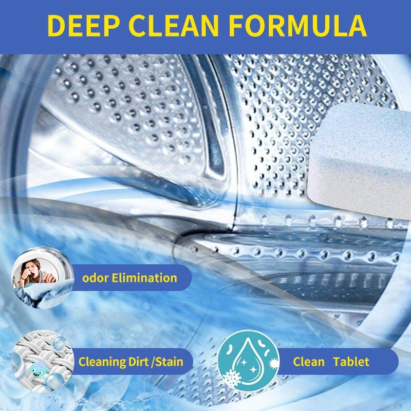 NATRUTH Washing Machine Cleaner Descaler 30 Pack Deep Cleaning Washer cleaner Tablets For HE Front Loader & Top Load Washer - BeesActive Australia