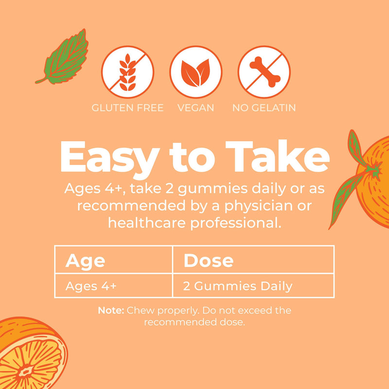 MARYRUTH'S Kids Vitamin C Gummies, 60 Servings, Immune Support Supplement | USDA Organic, Vegan, Non-GMO, Gluten Free
