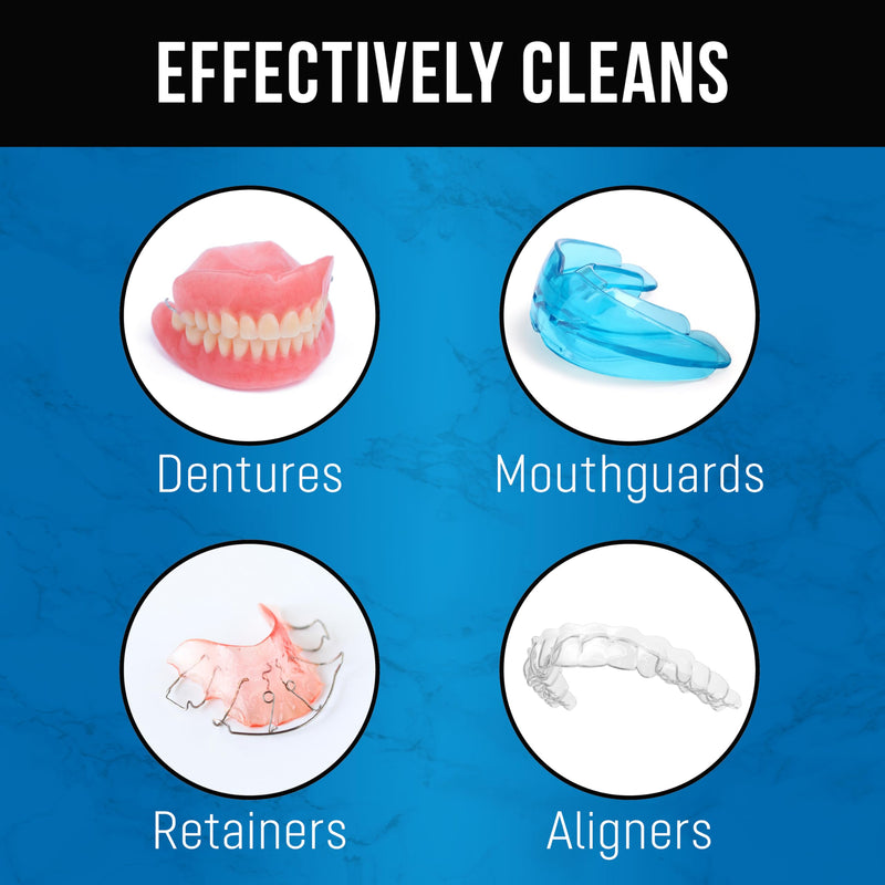 ZENGATE Retainer Cleaner Tablets - Quick 3-Minute Clean for Dentures, Mouth Guards, Aligners, and Night Guards - 120 Dental Cleansing Tablets - FSA HSA Approved Dental Appliance Cleanser 1 Pack - BeesActive Australia