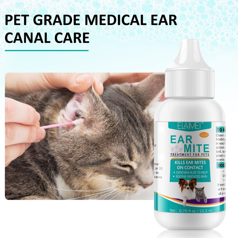 JSBNQRMZ Ear mite oil for dogs and cats 22 ml, ear drops for dogs, mite spray for dogs, gentle care for ear mites, ear drops for mites, itching in the ear, discharge, ear drops for mites, ear cleaner - BeesActive Australia