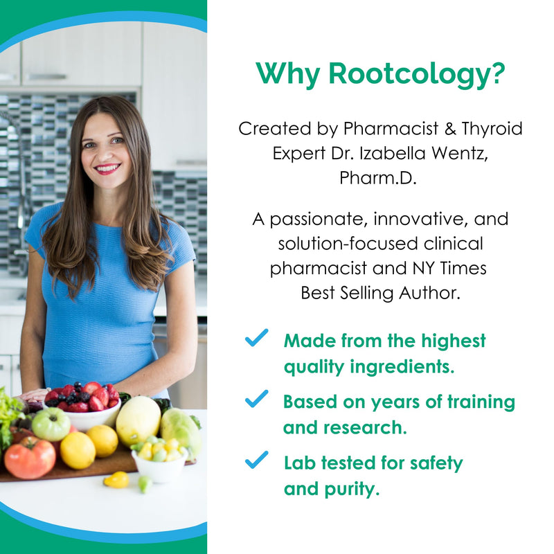 Rootcology by Dr. Izabella Wentz | MTHFR Pathways | Methylation Support with Vitamin B6, B12 & Folate | Supports Immunity, Energy & Brain Health | 120 Capsules