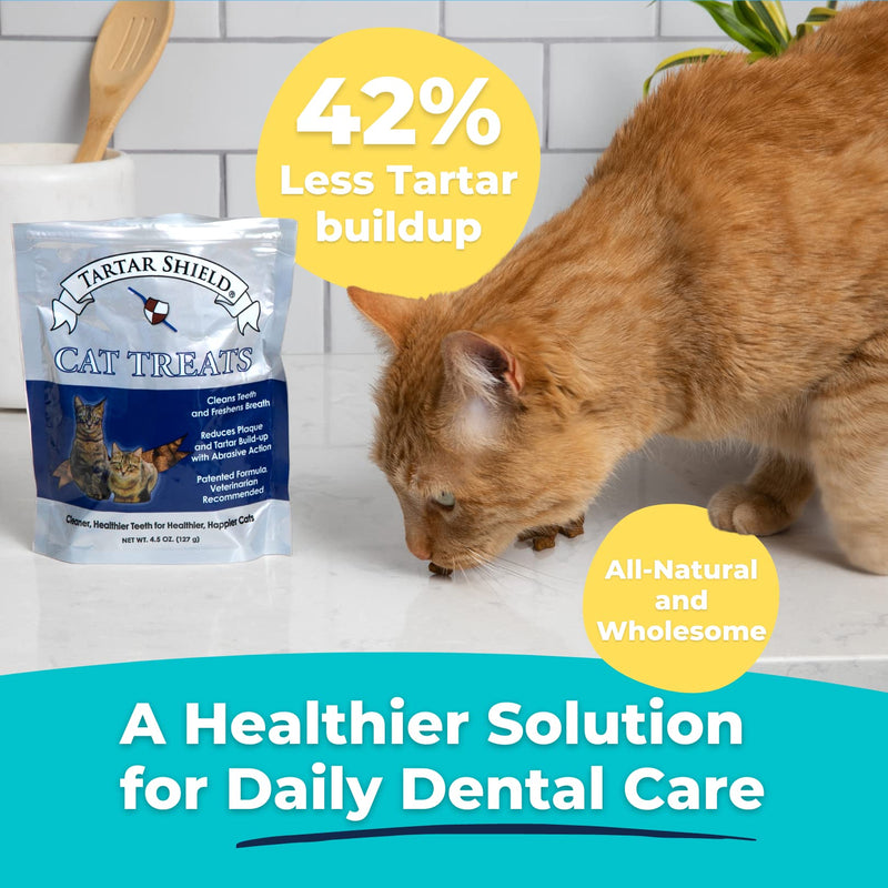 Tartar Shield Cat Treats | Daily Dental Treats | Cleans Teeth & Gums Fresh Breath Natural Oral Health Support | Wholesome & All-Natural Bites | USA Made | Tasty Chicken Flavor - BeesActive Australia