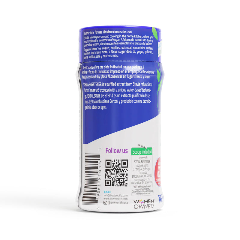 BSL 100% Pure Stevia Extract Powder Without Erythritol 0.6 Oz, No Artificial Sweetener, 620 Servings | Stevia No Erythritol | Zero Calorie & Keto Friendly, Pure Stevia Powder - BeesActive Australia