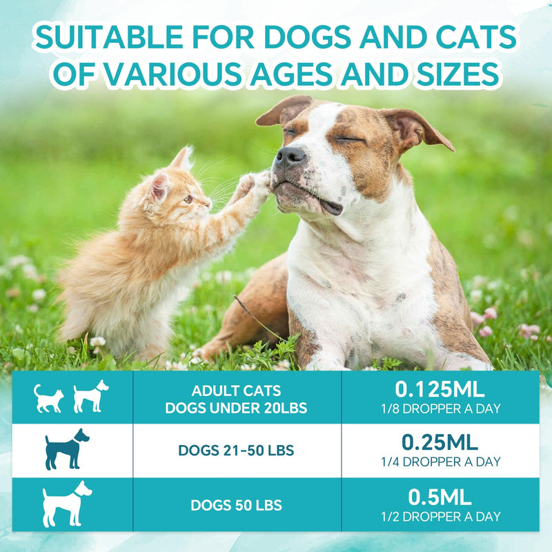 Woyamay Camling Oil for Dogs and Cats - Camling Oil Drops Rich in Omega 3, 6, 9 and Organic Extract Helps Pets with Аnxiеty & Strеss, Hip & Joint, Skin & Coat Support (4 Pack) 4 PCS