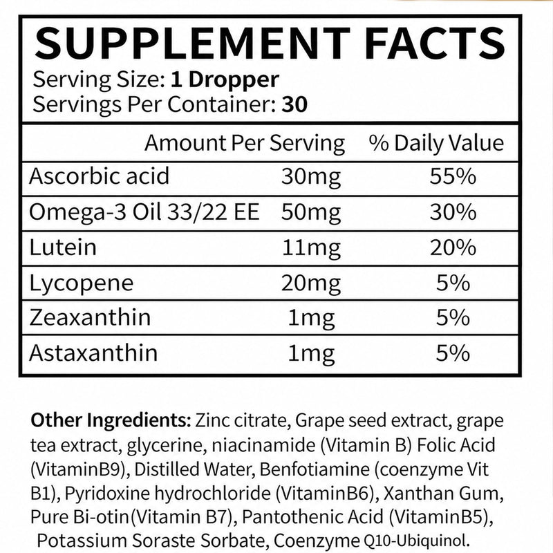 Advanced Vision Formula for Dogs, Support Eye Health with Lutein Zeaxanthin, Astaxanthin Helps Maintain Clear and Reduces Cloudiness, 2 Fl oz (1 Pcs) 1 Pcs