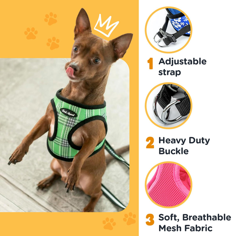 Bark Appeal Red Step-in Dog Harness for Small-Medium Pets – Updated Sizing, Re-Measuring is Essential – Soft Vest Harness – Anti-Choke with Adjustable Strap & Heavy Duty Clip – M M (15-17” Chest) - BeesActive Australia