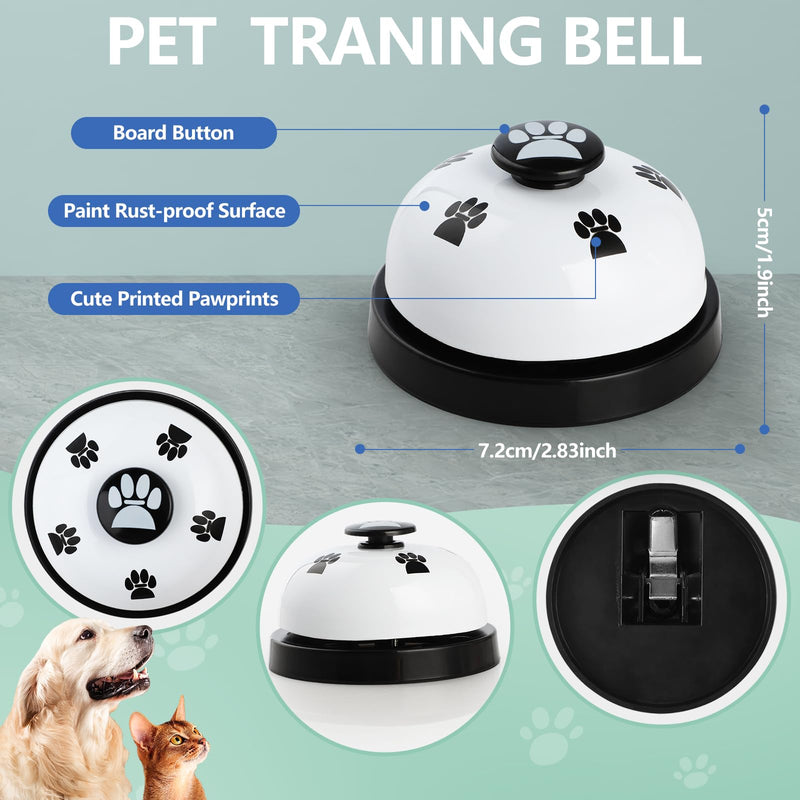 Dog Doorbells (2 Pack), Puppy Door Bell Pet Training Bell for Ring Go Outside Potty Communication Toilet Train Door Knob Adjustable Strap 7 Extra Large Loud Bells Cat Interactive Toys Black - BeesActive Australia