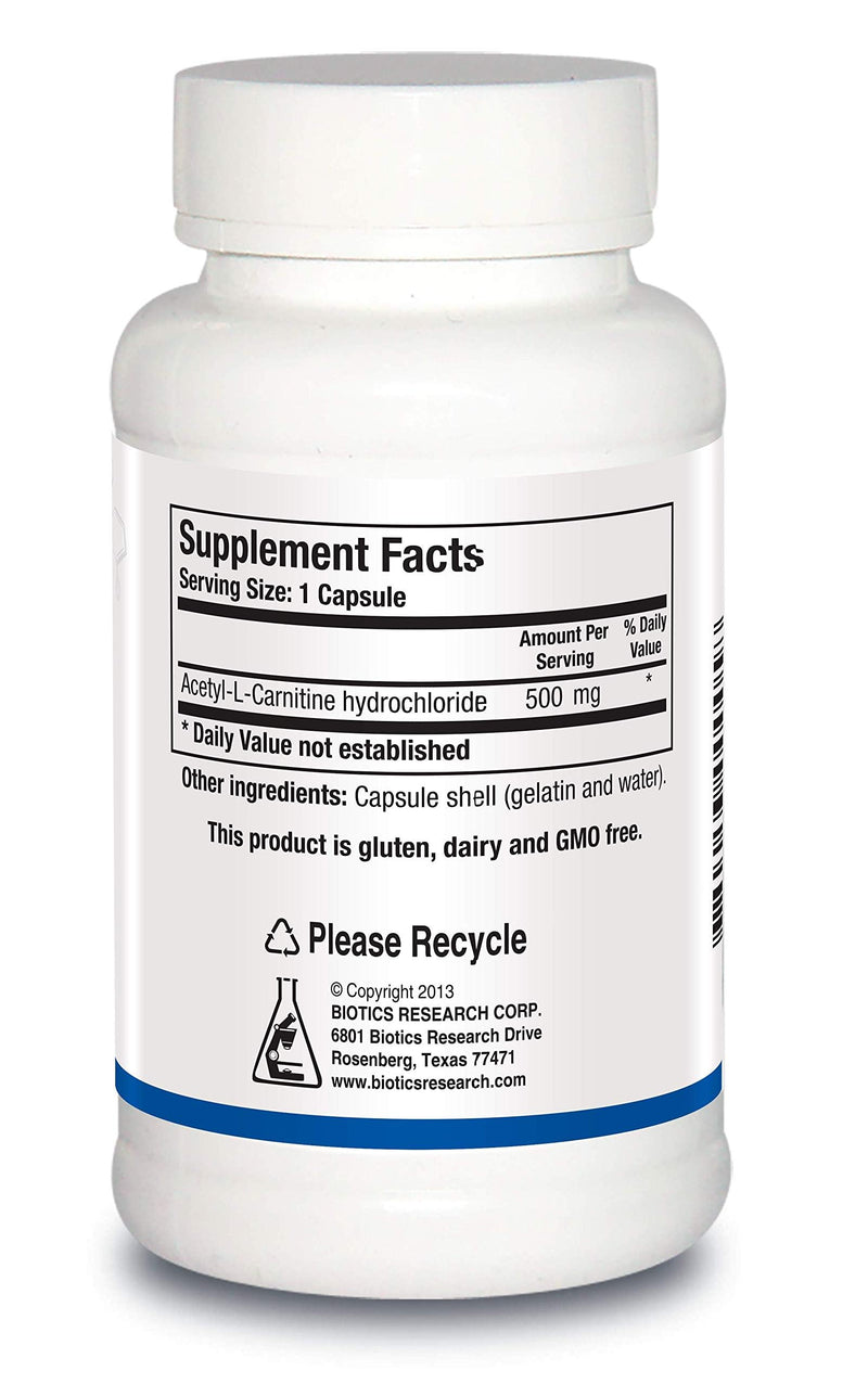 BIOTICS RESEARCH Acetyl L Carnitine Athletic Strength, Neuroprotection, Boost Energy, Post Workout Muscle Recovery, Healthy Body Composition, Age Gracefully, Brain Health, Metabolic Support 90 Caps