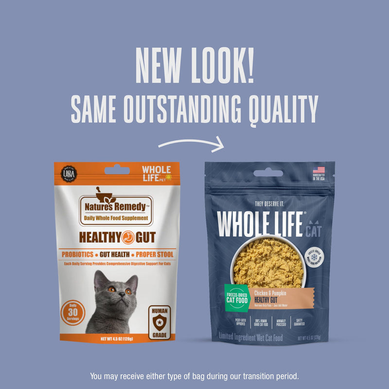 Whole Life Pet Healthy Gut Daily Cat Supplements, Cat Probiotics for Constipation Relief, Anti Diarrhea, Vomit Remedy & Digestive Support, Pumpkin Puree for Cats, Cat Health Supplies - 30-Day Supply Gut Health - BeesActive Australia