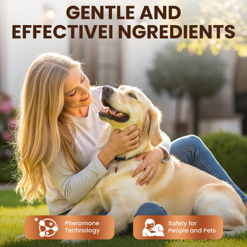 Dog Pheromones Calming Diffuser to Calm Dogs 9 IN 1 Kit (3 Diffusers+6 Refills) Pheromone Plug In for Stress Barking Pee Accidents Chewing Aggression Separation Anxiety Relief 180 Days(Odorless) Odorless