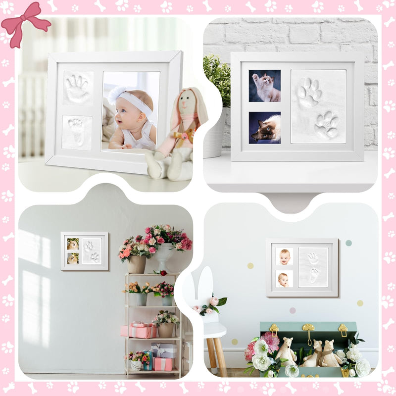 QGGTQG Dog Paw Print Set, Cat Paw Print Set, with Memorial Meaning, Hanging and Table Decoration, Baby Handprint and Footprint Set Suitable for Pets, Newborns and Gifts - BeesActive Australia