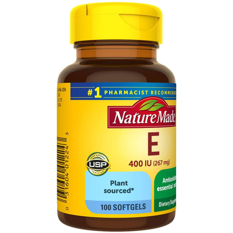 Nature Made Vitamin E 267 mg (400 IU) d-Alpha, Dietary Supplement for Antioxidant Support, 100 Softgels, 100 Day Supply - BeesActive Australia