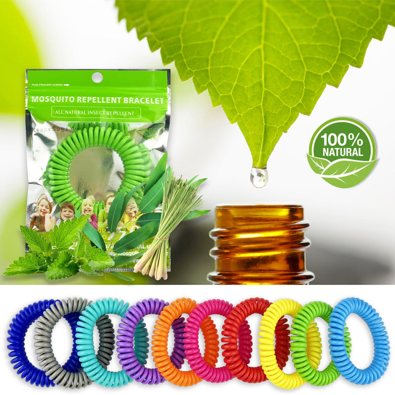 Mosquito Repellent Bracelets 30 Pack, Individually Wrapped Mosquito Repellent Bands with 60 Pcs Mosquito Repellent Stickers, DEET-Free Mosquito Wristbands Patches for Adults and Kids Indoor Outdoor - BeesActive Australia