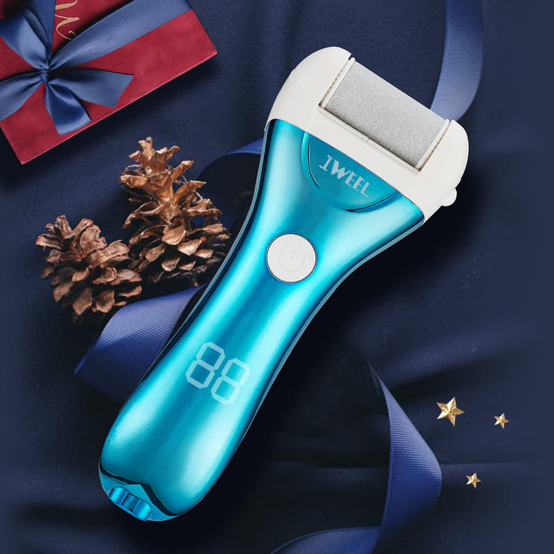Electric Foot Callus Remover, Rechargeable Electronic Foot File Pedicure Kits, Electric Callus Remover for Feet, Foot Scrubber Dead Skin Remover, Professional Foot Care for Dead Skin Ideal Gift Chromed Blue - BeesActive Australia