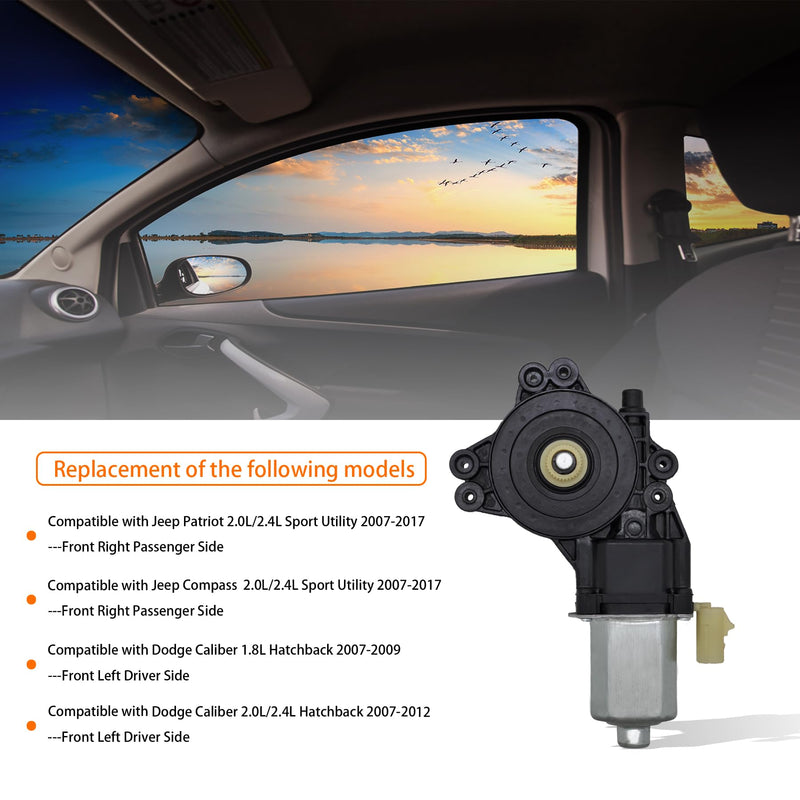 2 pins Power Window Motor Compatible with Jeep Patriot/Compass 2007-2017 Front Right ，Compatible with Dodge Caliber 2007-2012 Front Left，Replace for 5179961AA 68002898AA 42-489 82-489 742-428 - BeesActive Australia