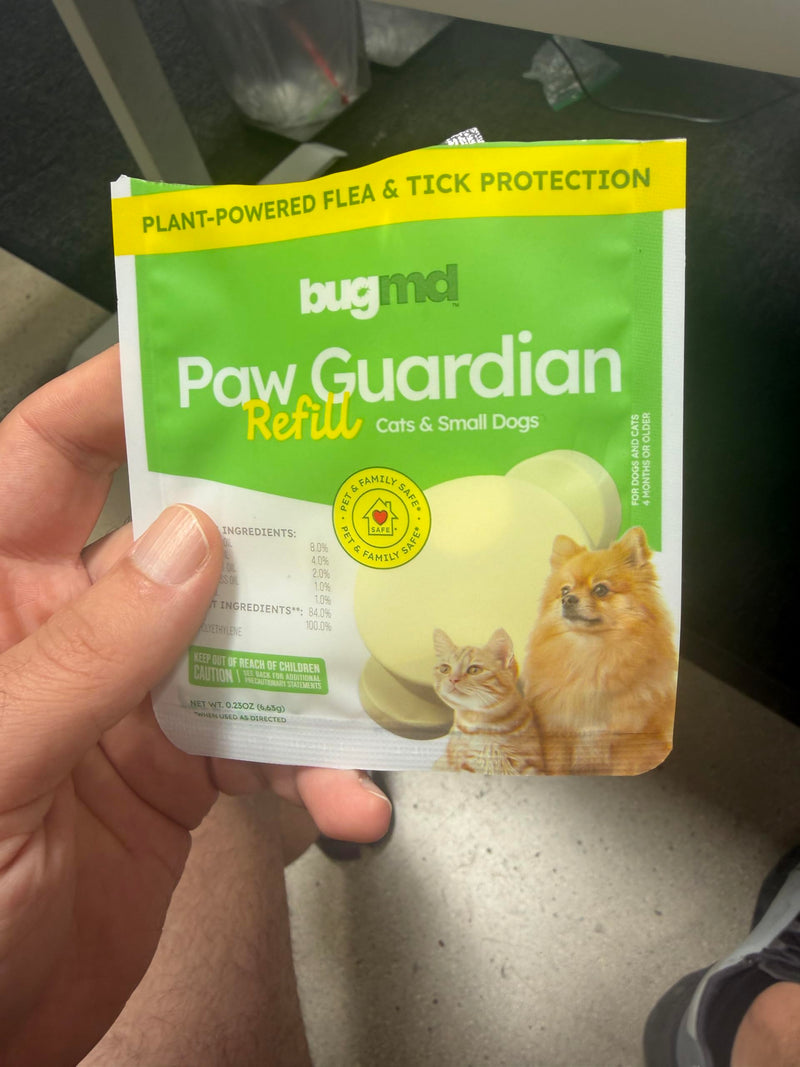 Bug MD Paw Guardian Refill, Plant-Powered Flea & Tick Protection Tablets, 3 Count, 30-Day Protection, Natural Essential Oil Formula 1 Pack