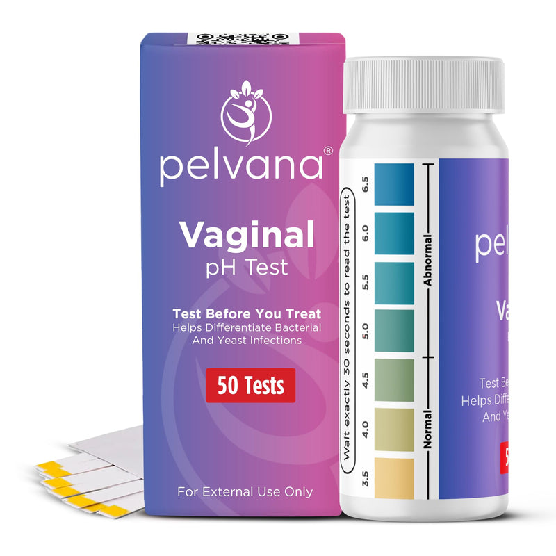 Pelvana Vaginal pH Test Strips for Women – 50 Strips, At-Home BV and Yeast Infection Test Kit, Vaginal pH Tester to Differentiate Between Conditions 50 Count (Pack of 1)