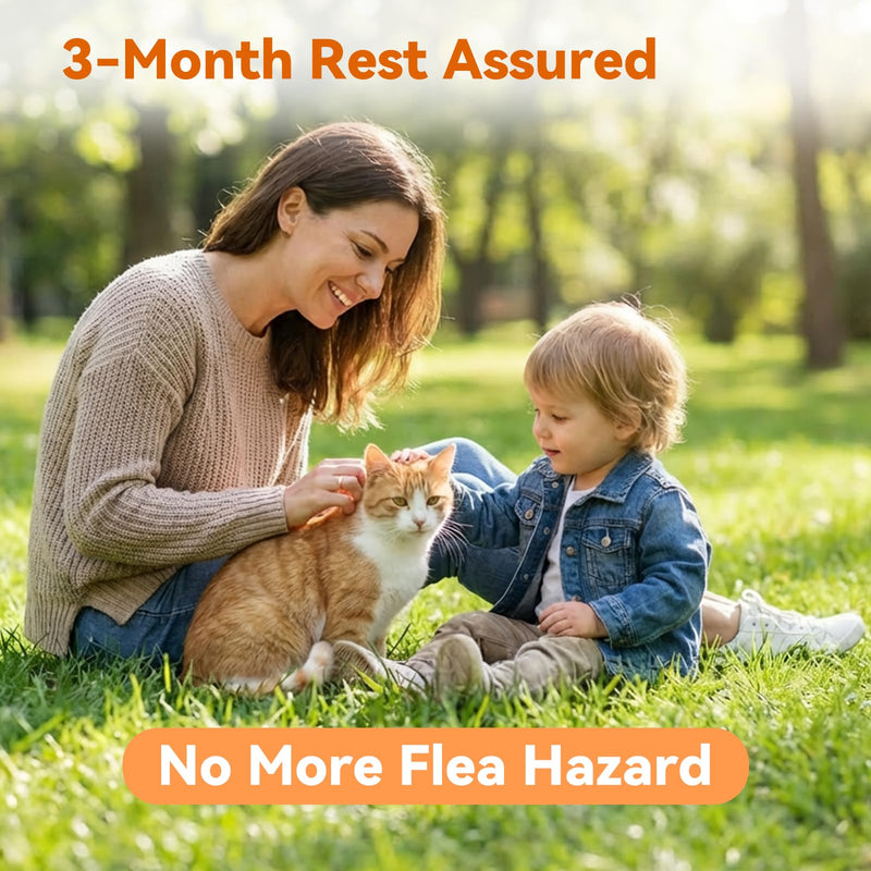 PUAINTA Addcool Plus Flea and Tick Prevention for Cats & Kittens, Professional Topical Treatment, 3 Monthly Doses, Fast-Acting Waterproof Cat Flea Drops 3 Count Cats over 1.5 lbs