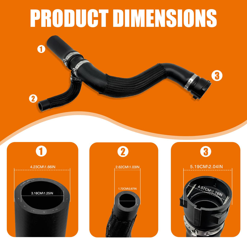 68297843AC Radiator Coolant Upper Inlet Hose Fit for Jeep Compass 2017-2022 2.4L 68297843AC