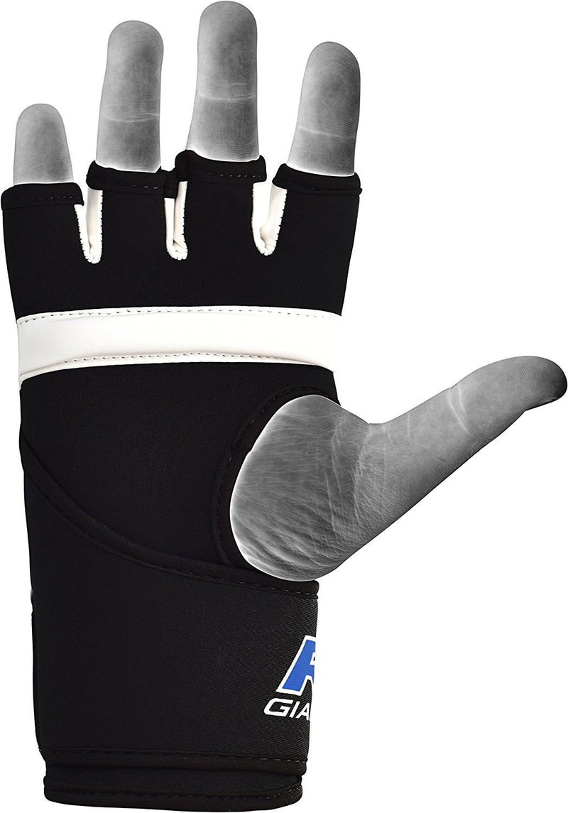 RDX Boxing Hand Wraps Inner Gloves for Punching – Maya Hide Leather Fist Protector Under Mitts - Great for MMA, Muay Thai, Martial Arts, Heavy Bag, Kickboxing, Multi-Purpose Training & Combat Sports