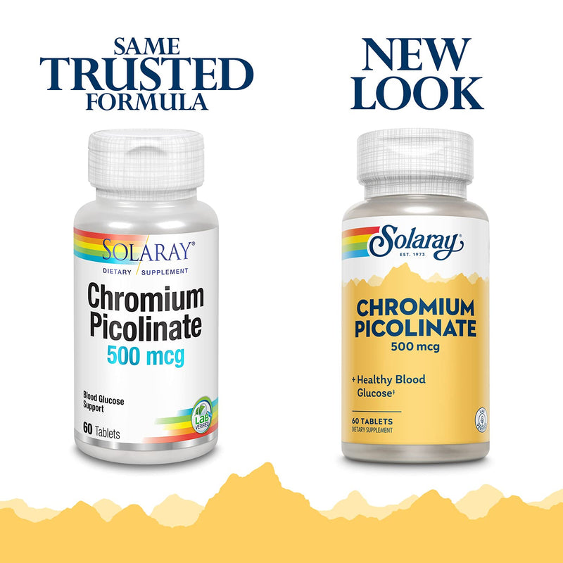 Solaray Chromium Picolinate Tablets, 500 mcg | 60 Count 60 Count (Pack of 1) - BeesActive Australia